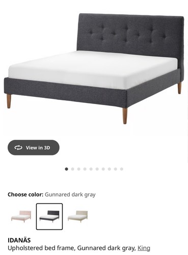 Ikea idanäs upholstered bed - upholstered,